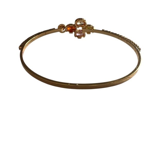 Elegant Gold and Red Bangle Bracelet - Picture 3 of 7